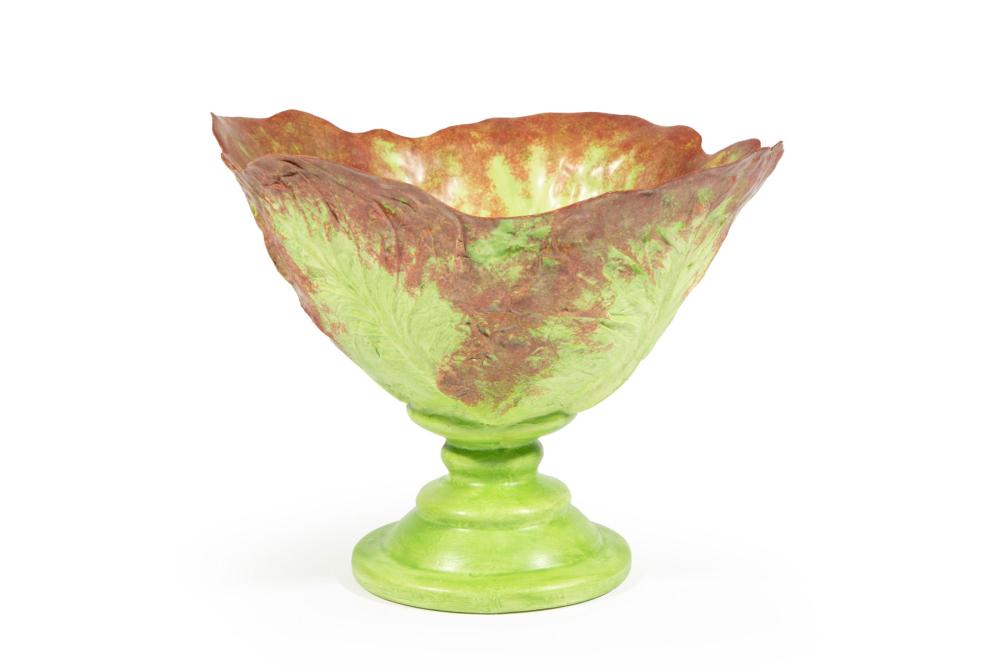 Appraisal: Mary Kirk Kelly American Alabama - ceramic cabbage footed bowl