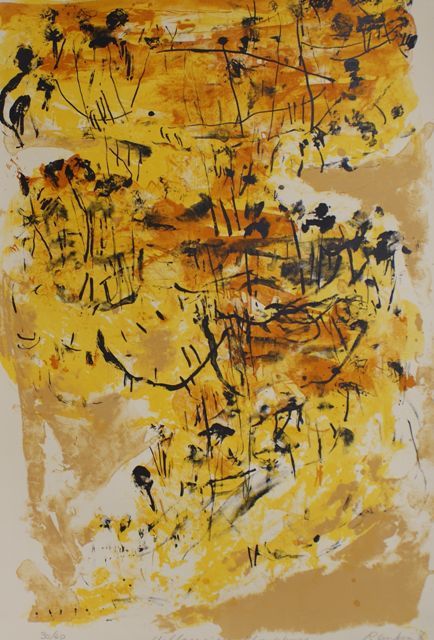 Appraisal: David Rankin born Yellow Ridge - Blackbush screenprint signed and