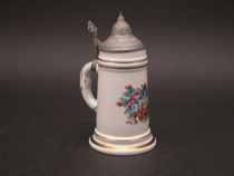 Appraisal: Beer Stein With Lithopane th century beer stein features a