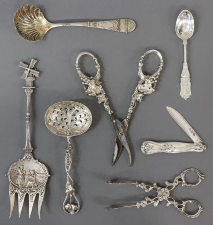 Appraisal: lot of Sterling and silver flatware including English Victorian pierced