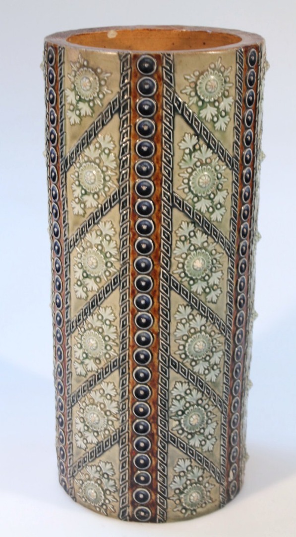 Appraisal: An early thC Doulton Lambeth stick stand by Emily Welch