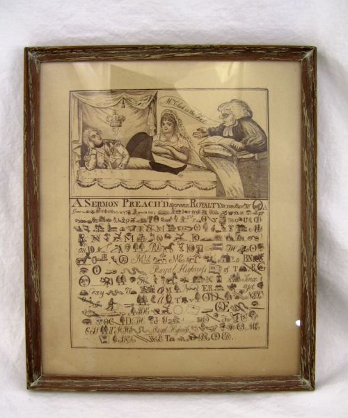 Appraisal: Mid th c Acrostic Puzzle Engraving Framed engraving in criticism