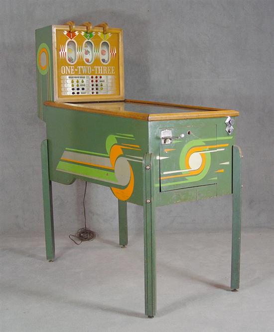 Appraisal: Mills Novelty Roulette Pinball Machine Circa 's or 's One-Two-Three