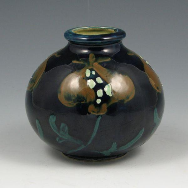 Appraisal: Avon Faience vase with pomegranate design by Frederick Rhead Marked