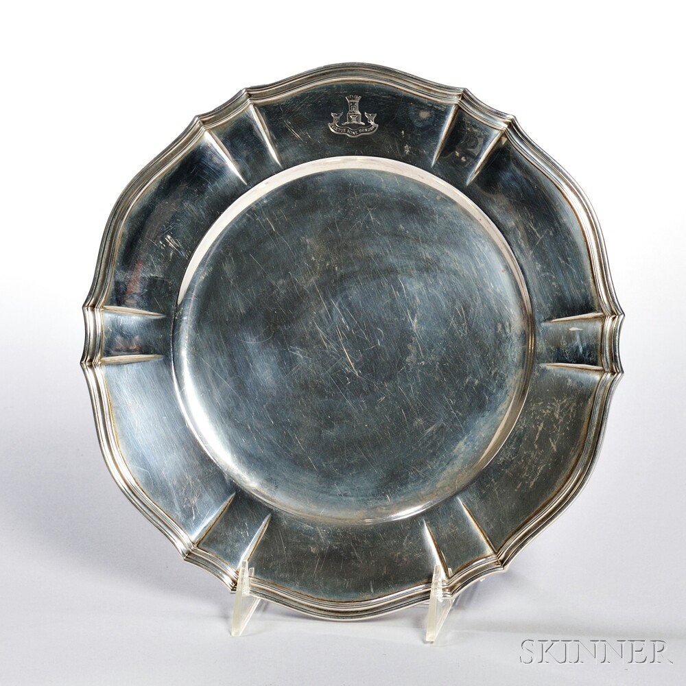 Appraisal: Tiffany Sterling Silver Plate New York - engraved to the