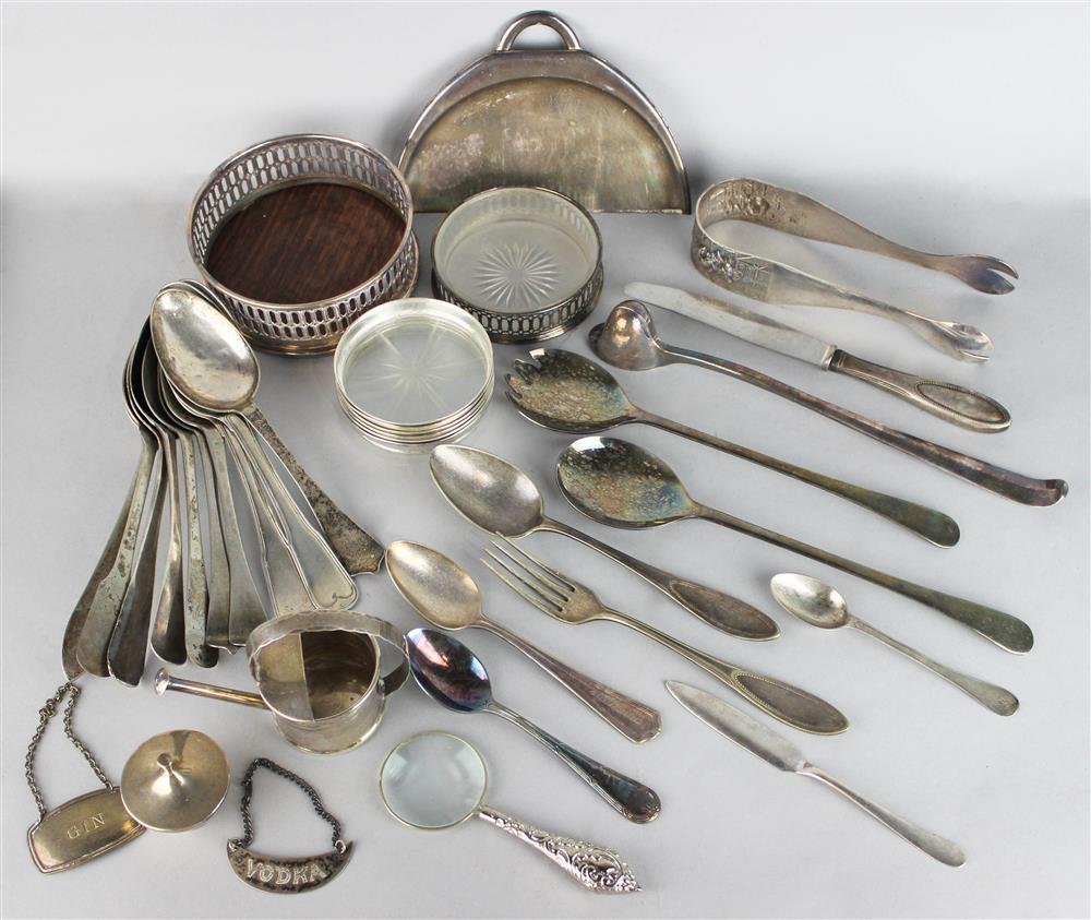 Appraisal: A QUANTITY OF SILVER AND SILVERPLATE including a miniature watering