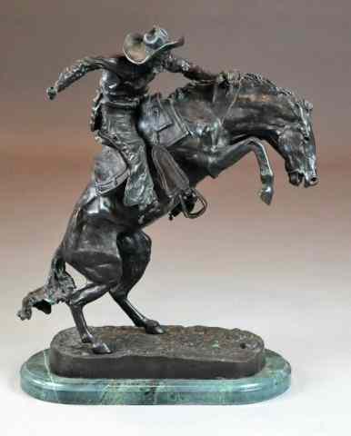 Appraisal: After Frederic Remington Bronze SculptureFinely cast bronze titled ''The Bronco