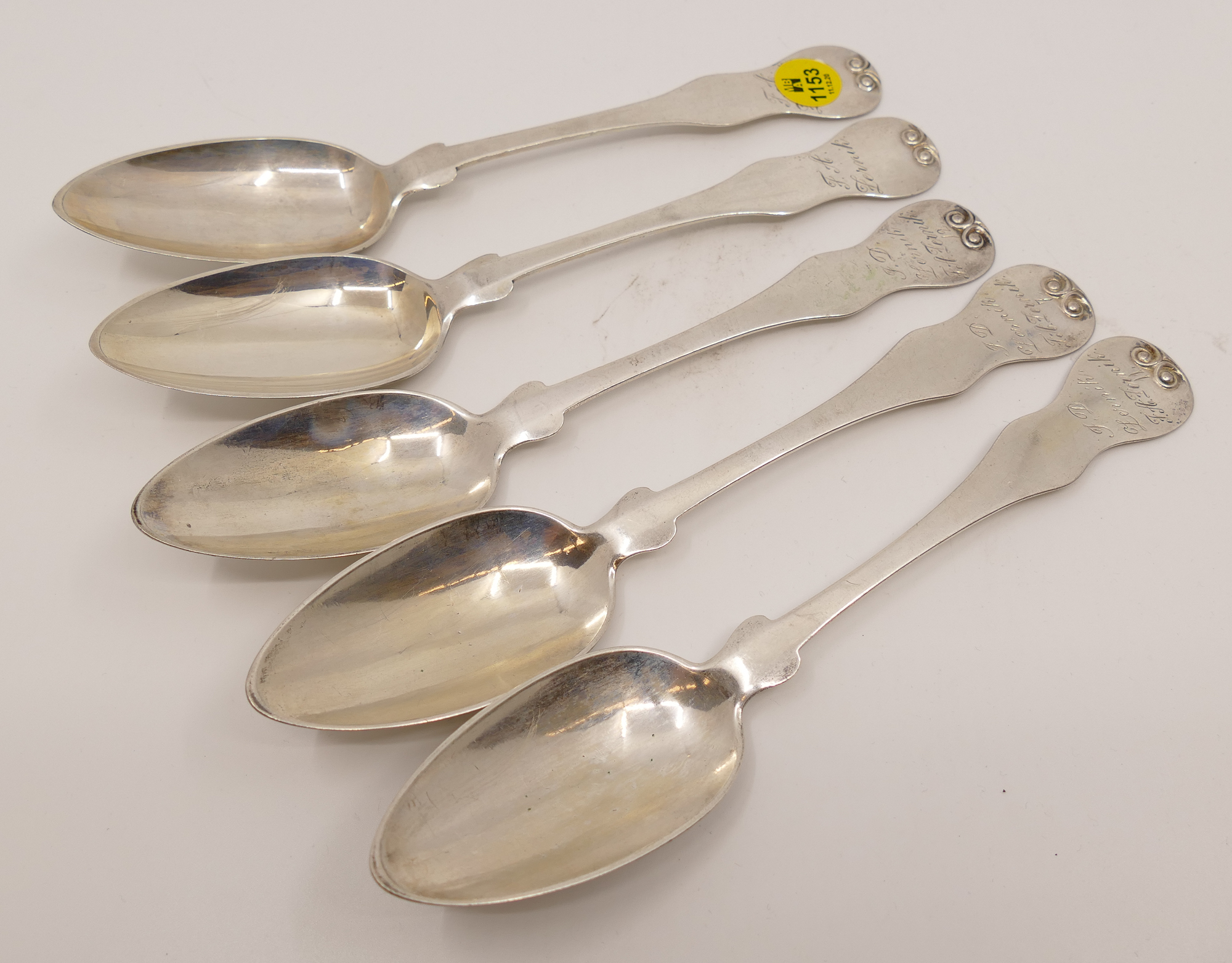 Appraisal: pc Continental Coin Silver Serving Spoons- g