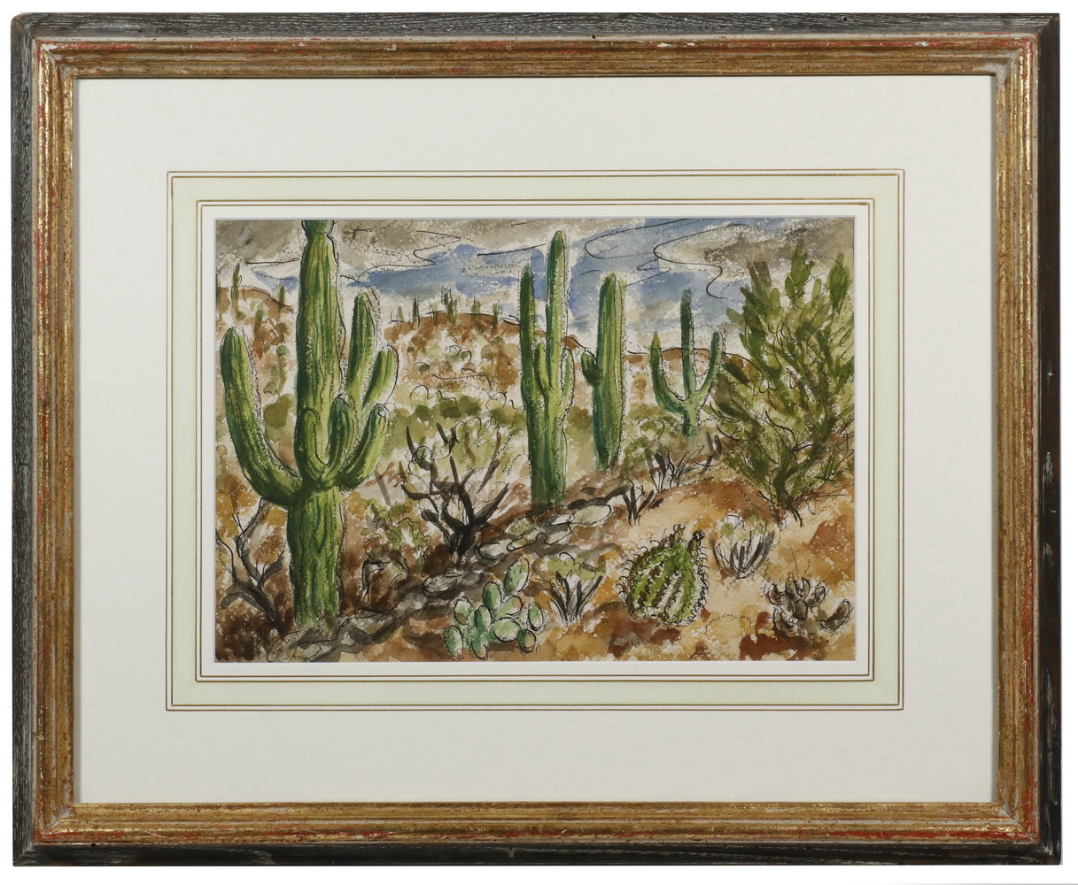 Appraisal: WALDO PEIRCE NY ME MA - Arizona watercolor and ink