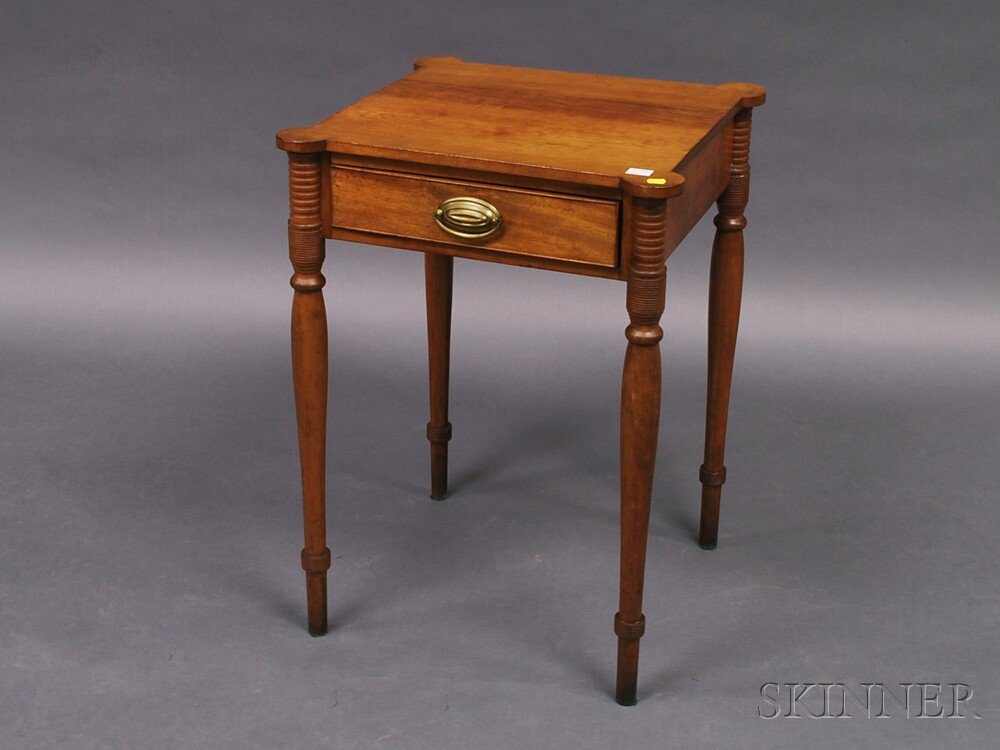 Appraisal: Federal Maple One-drawer Stand New England early th century the