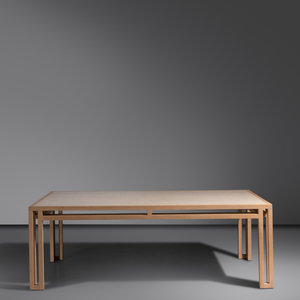 Appraisal: Billy Baldwin - Dining Table lacquered oak stone H x