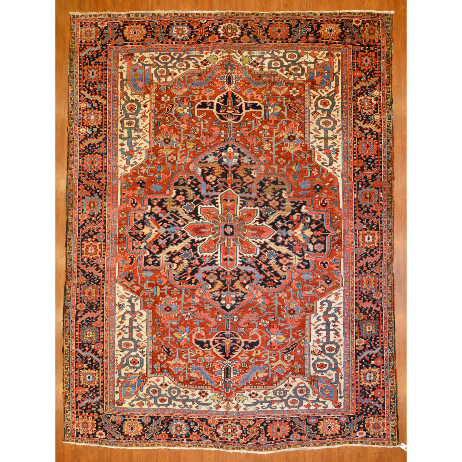 Appraisal: SEMI-ANTIQUE HERIZ CARPET PERSIA X First quarter- oth century hand-knotted