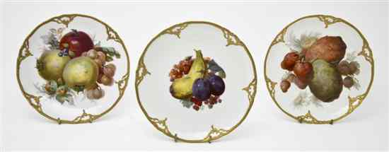 Appraisal: A Set of Three Berlin K P M Porcelain Plates