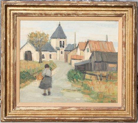 Appraisal: RAPP Ginette French - ''St Marcel en Dombes'' OIL Canvas