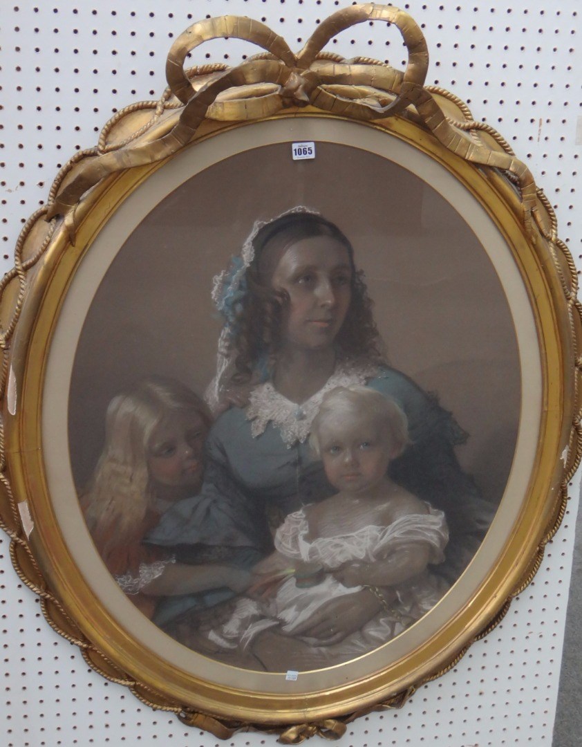 Appraisal: Circle of George Richmond Group portrait of Mrs Francis Fuller