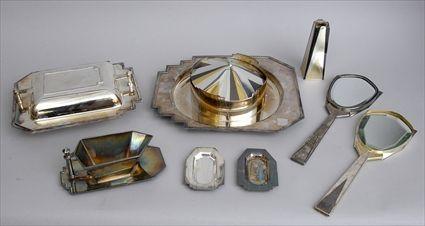 Appraisal: GROUP OF TEN AMERICAN SILVER-PLATED TABLE ARTICLES IN THE SKY