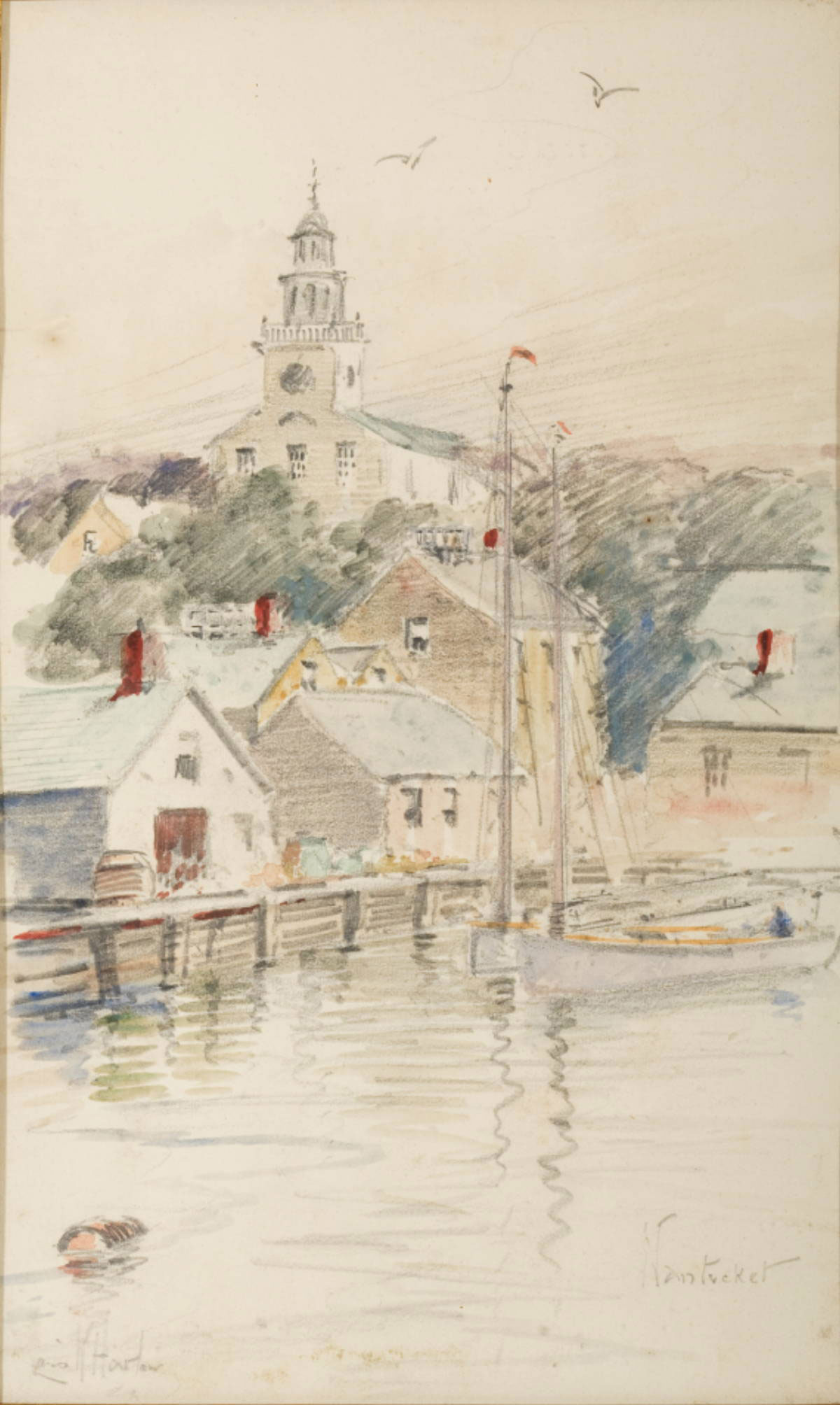 Appraisal: TWO VIEWS OF THE OLD SOUTH TOWER NANTUCKET Each a