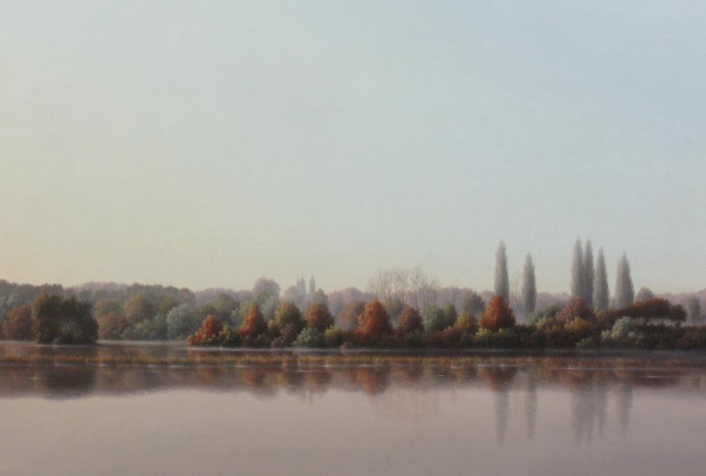 Appraisal: KENNETH HOWES Scene on the Loire signed oil on canvas