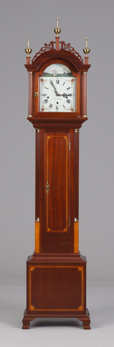 Appraisal: Elmer Stennes Weymouth Mass Miniature Roxbury Tall Case Mahogany case