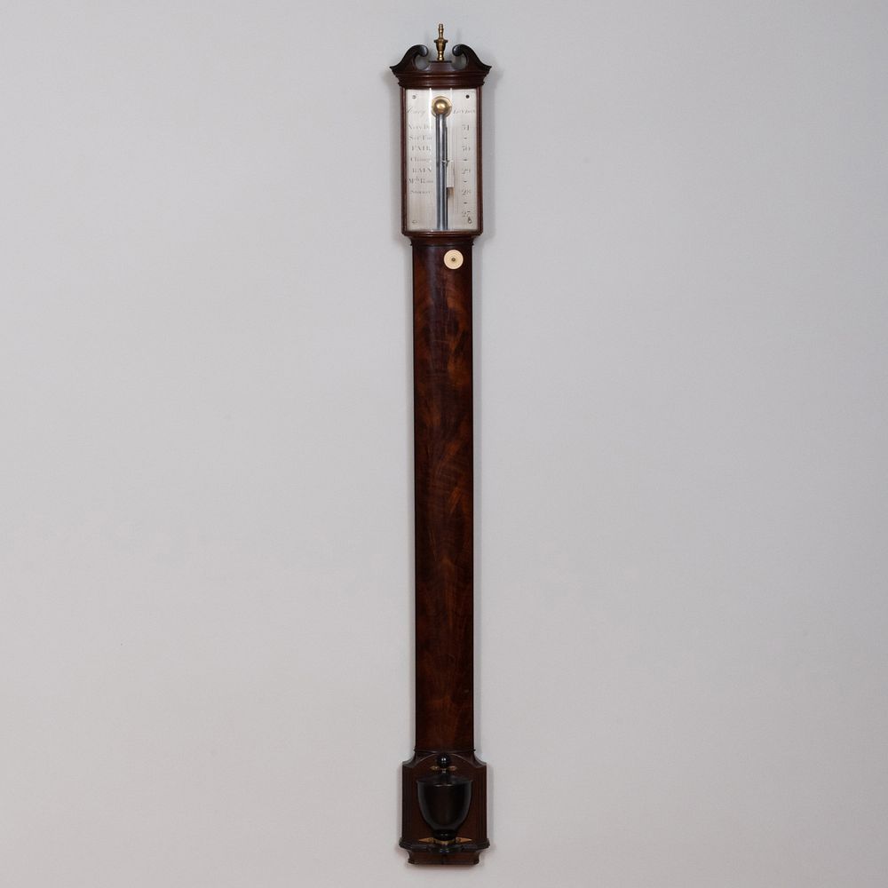 Appraisal: Regency Mahogany Stick Barometer x x in With applied label