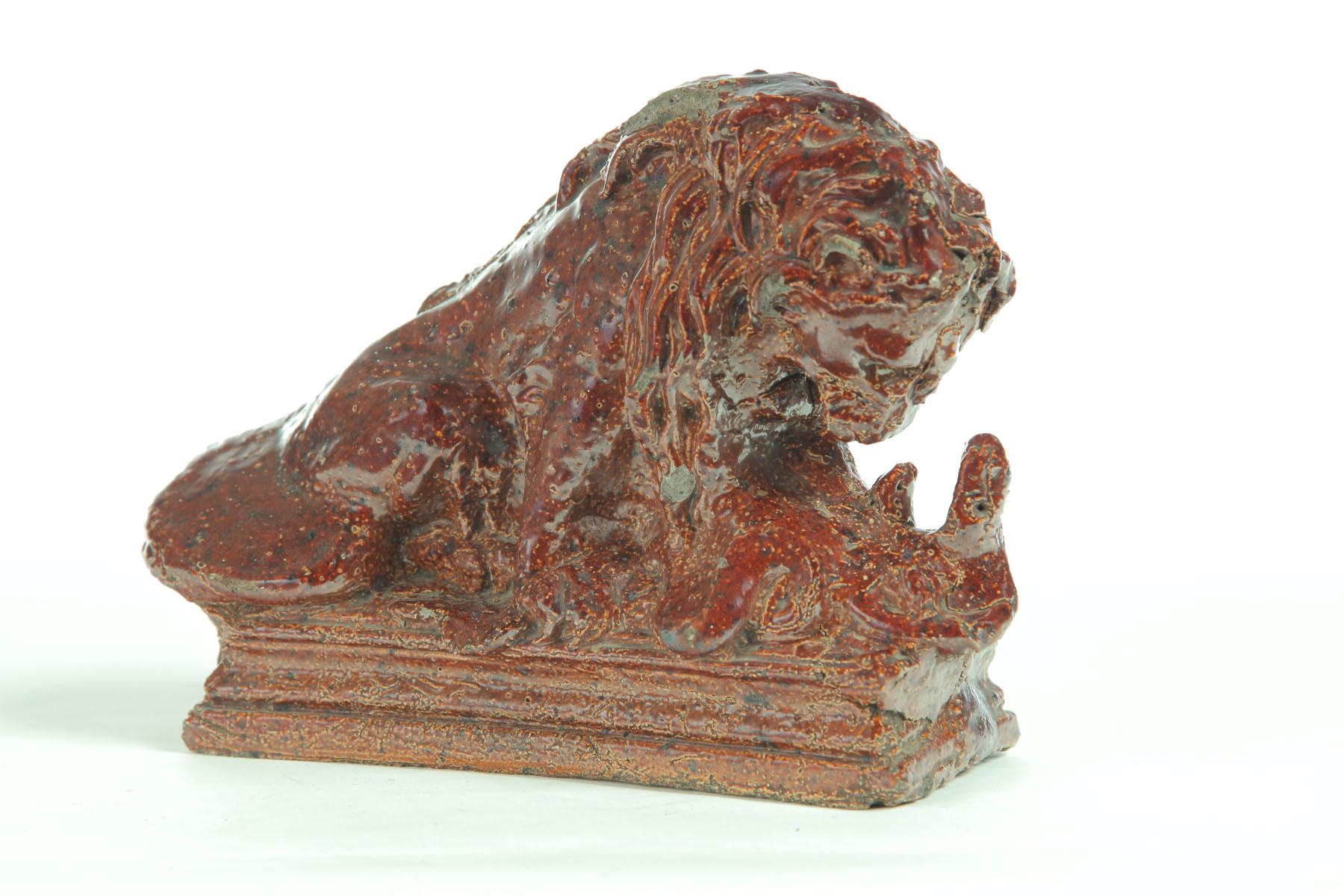 Appraisal: SEWERTILE LION Possibly England late th century Lion fighting a