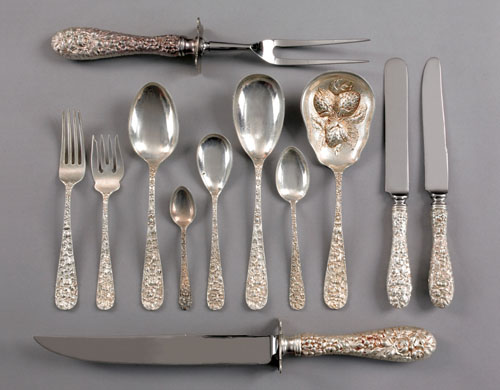 Appraisal: Stieff sterling silver flatware service in the rose pattern cased