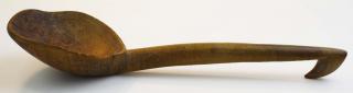 Appraisal: th c Native American tiger maple wooden ladle length th