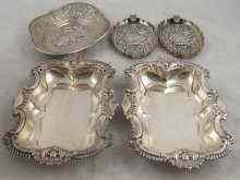 Appraisal: Silver A pair of late Victorian pin trays London a