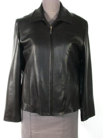 Appraisal: Mocha Men's Leather Jacket ''Cole Hahn'' Size Med Length Retail