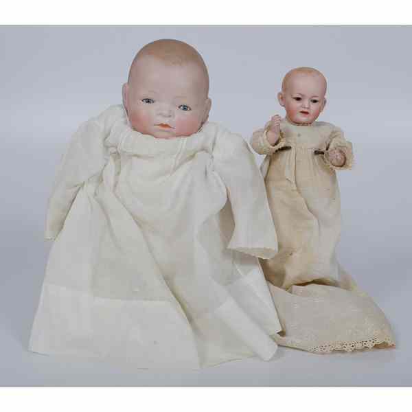 Appraisal: Two Infant Dolls Two baby dolls in long white gowns