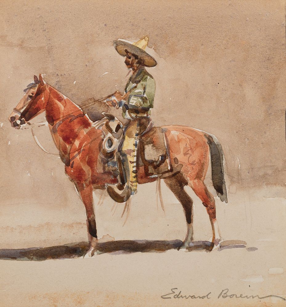 Appraisal: Edward Borein Vaquero on Horseback Edward Borein Vaquero on Horseback