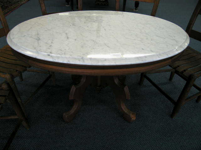 Appraisal: Marble Top Coffee Table Oval