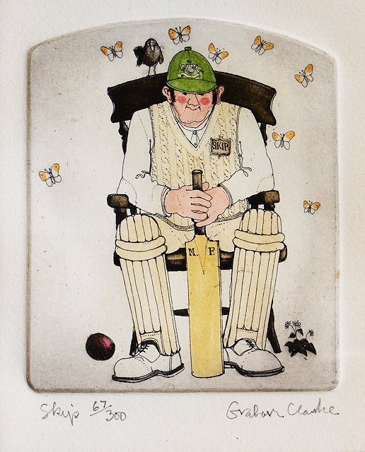 Appraisal: GRAHAM CLARKE b 'Skip' etching hand-coloured signed titled and numbered