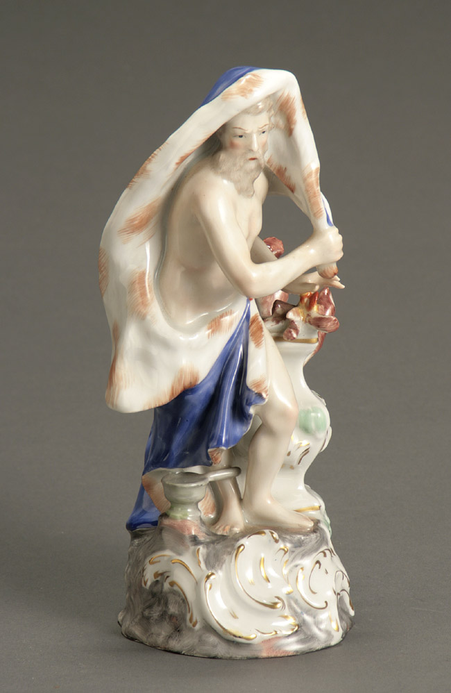 Appraisal: Frankenthal-Type Allegorical Figure of Winter Circa The standing figure draped