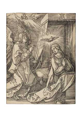 Appraisal: ALBRECHT D RER The Annunciation Woodcut - x mm x