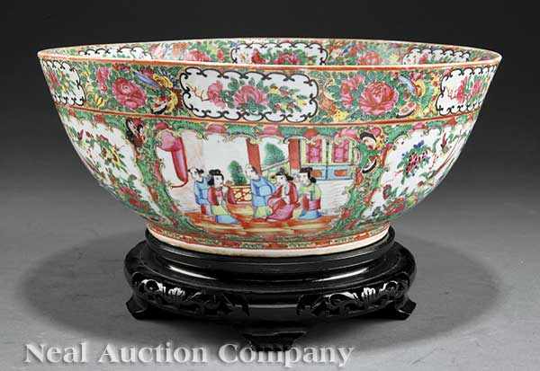 Appraisal: A Large Chinese Export Famille Rose Porcelain Punch Bowl th