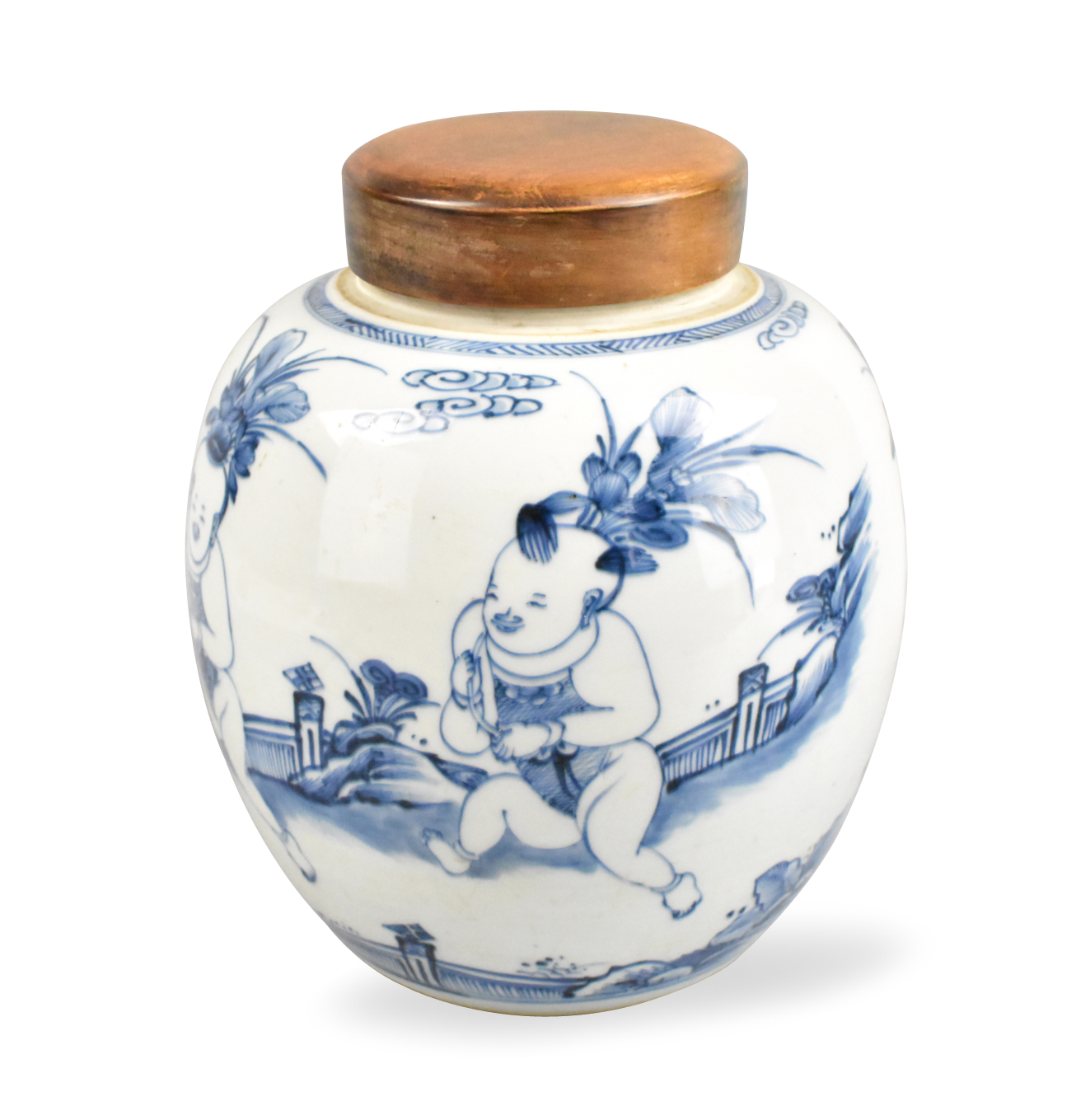 Appraisal: A Chinese blue and white Chinese jar with cover dated