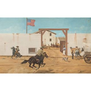 Appraisal: Randy Steffen Painting Sutter's Fort Sacramento Framed oil on board