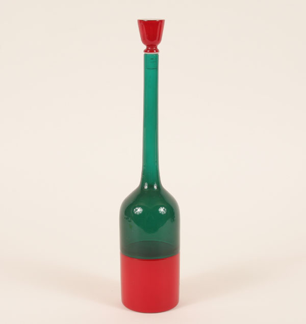 Appraisal: Venini e C incalmo art glass bottle designed by Gio