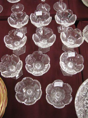 Appraisal: Cut Glass Floraform Sherbets pedestal bases fine