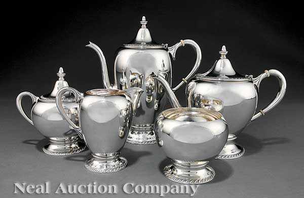 Appraisal: An American Sterling Silver Tea Set Dunkirk Silversmiths Meriden CT