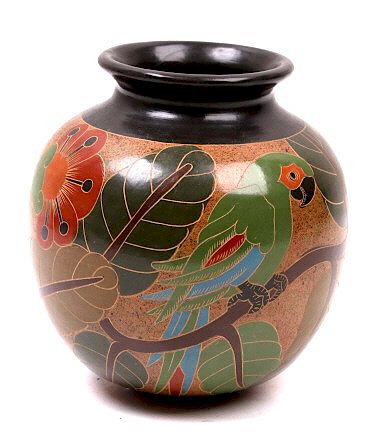 Appraisal: Temperate Rain Forest Amazonian Theme Pot For your bidding pleasure