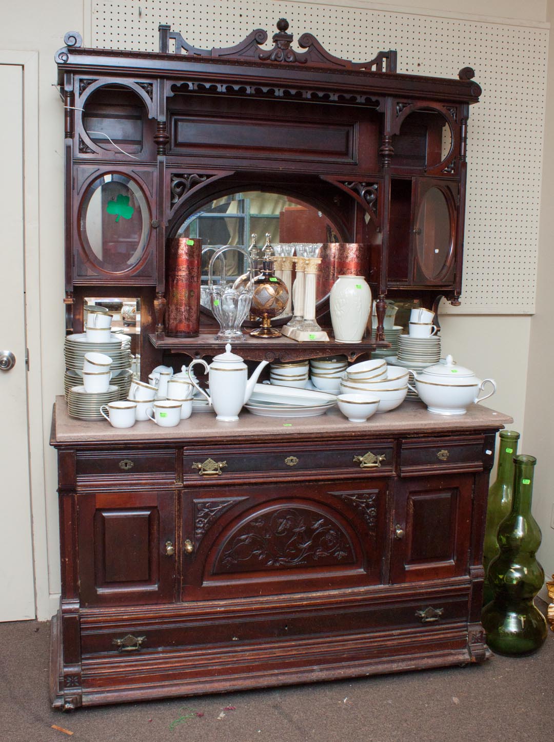 Appraisal: Victorian marble top sideboard