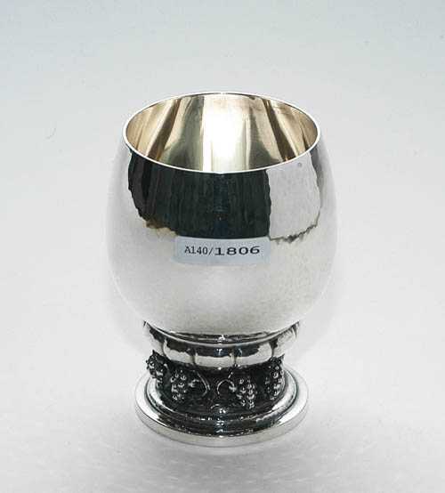 Appraisal: BEAKER Denmark th century Maker's mark Georg Jensen Rounded beaker