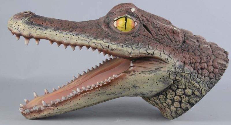 Appraisal: Crocodile Alligator Head Wall Mount Replica Includes mounting bracket Made