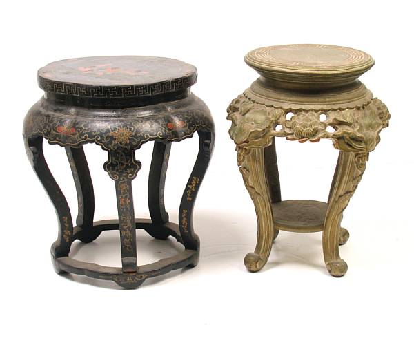 Appraisal: A group of Chinese decorations comprising a pair of hardwood