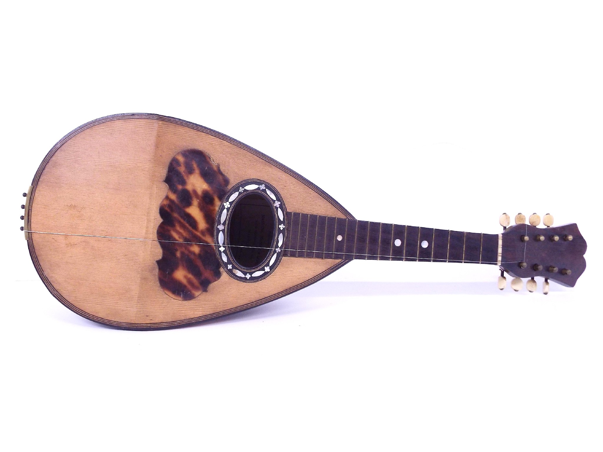 Appraisal: Neapolitan bowl back mandolin in need of restoration labelled G