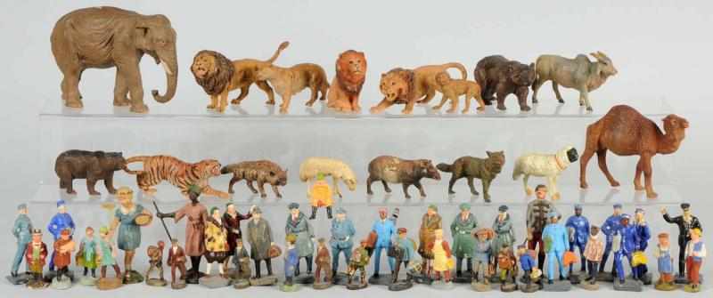 Appraisal: Lot of Approx Composition Animals Figures Some are marked Japan