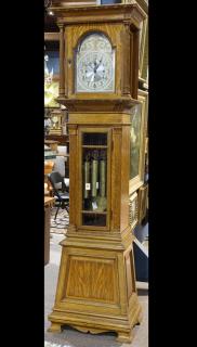 Appraisal: Late Victorian Seth Thomas grandfather clock executed in quartersawn oak