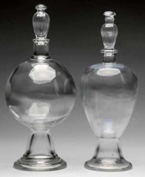 Appraisal: Lot of Countertop Glass Apothecary Show Globes Description Circa Clear